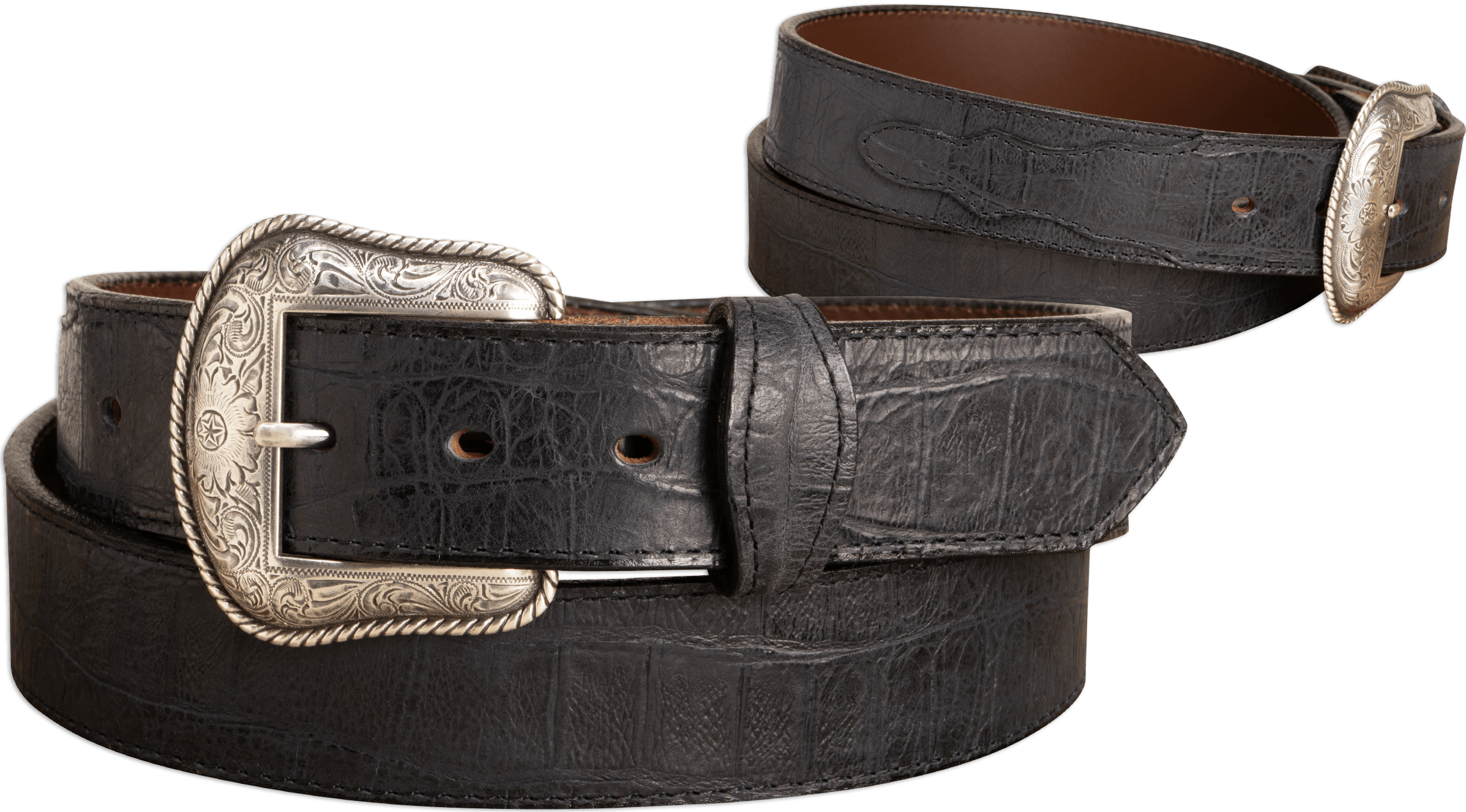 Men's Cowboy Belt - ImitationTail allgator - Bone 695 main image 0