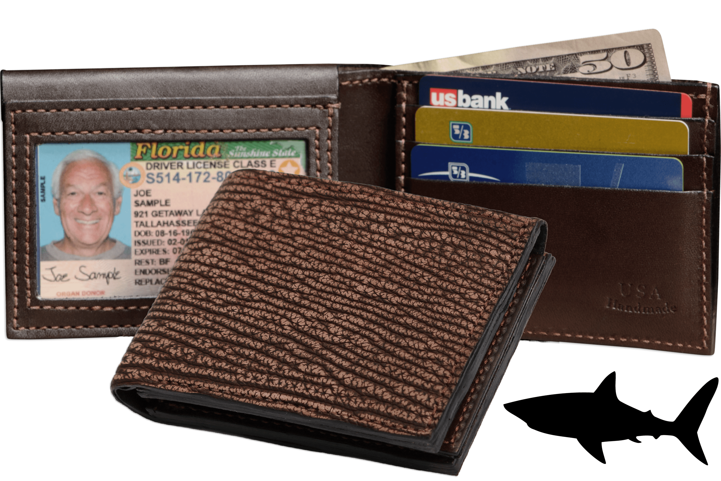 『Hollywood Wallet BROWN』 Premium Quality Men's Leather Bifold Wallet with ID Window