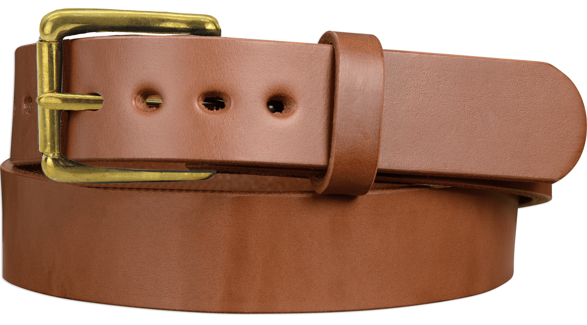 The Eastwood Men's Caramel Tan Non Stitched Leather Belt Max Thick Wi