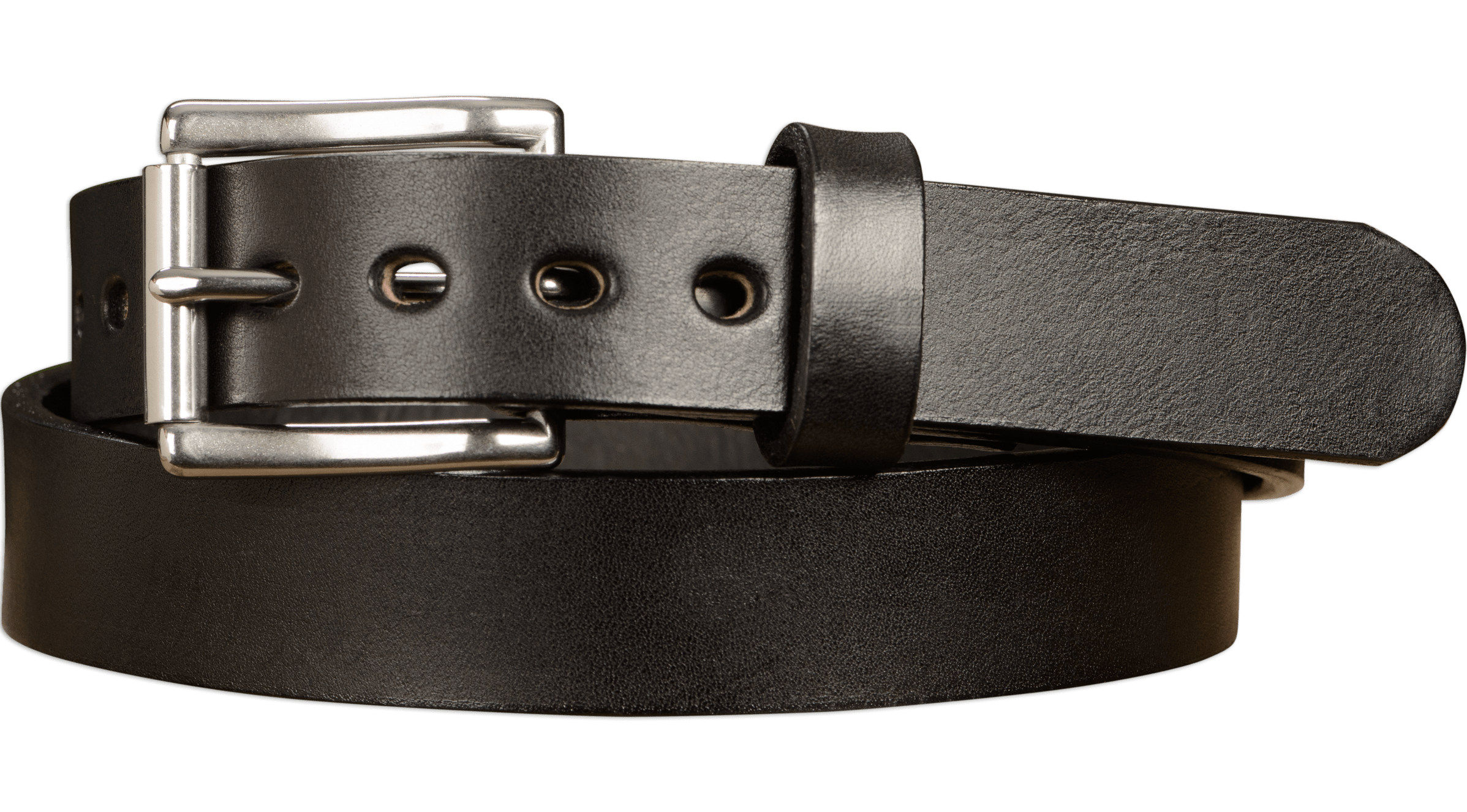 Men's Black Non Stitched Leather Belt Max Thick The Eastwood 1.25