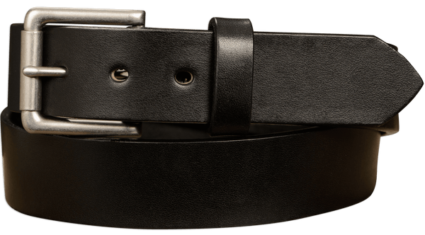 The Maverick: Black Non Stitched 1.50" - Amish Made Belts