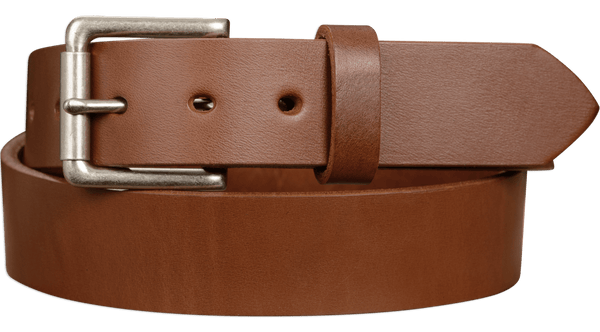The Maverick: Caramel Tan Non Stitched 1.50" - Amish Made Belts