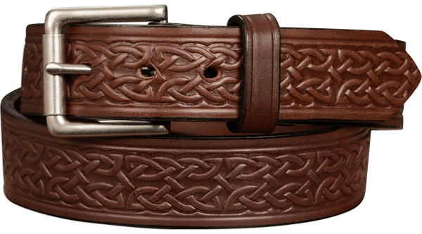 The Maverick: Brown Celtic 1.50" - Amish Made Belts