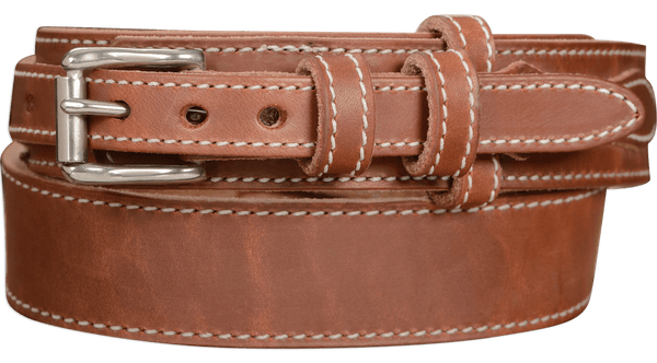 The Winchester: Hot Dipped Tan Stitched Ranger 1.50" - Amish Made Belts