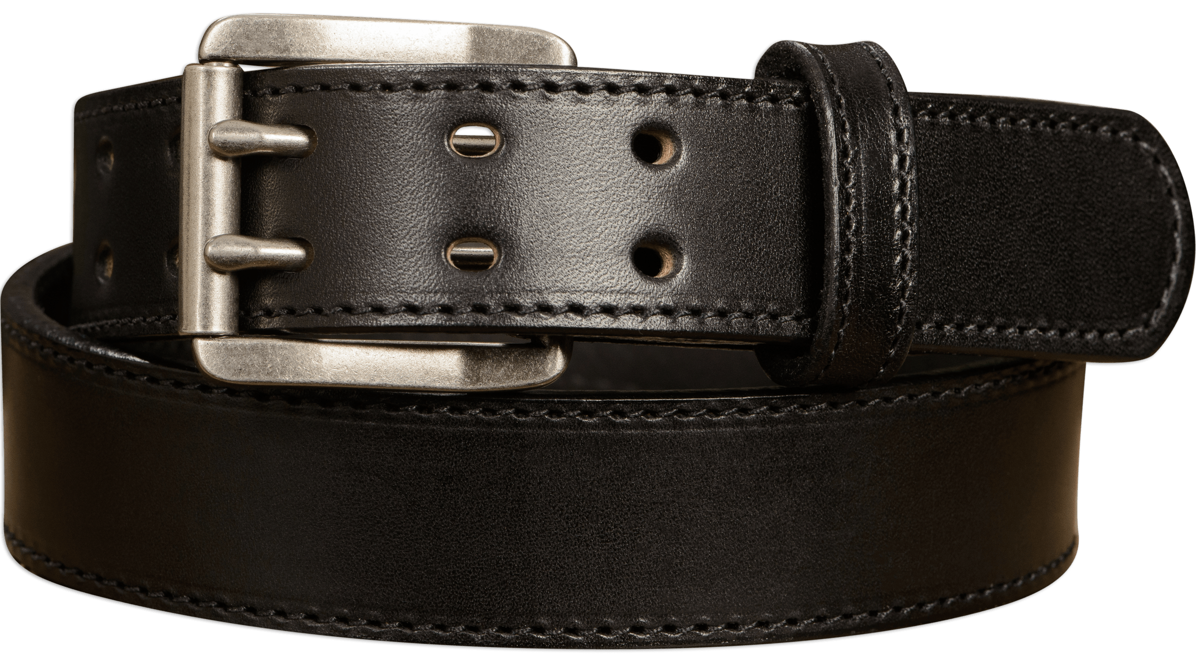 thumbnail image 2 of Handmade American Brown Leather Belt – 2 Prong, Full Grain Holster Style, Men's Vintage Work Belt (Size 37-38) 2 of 4