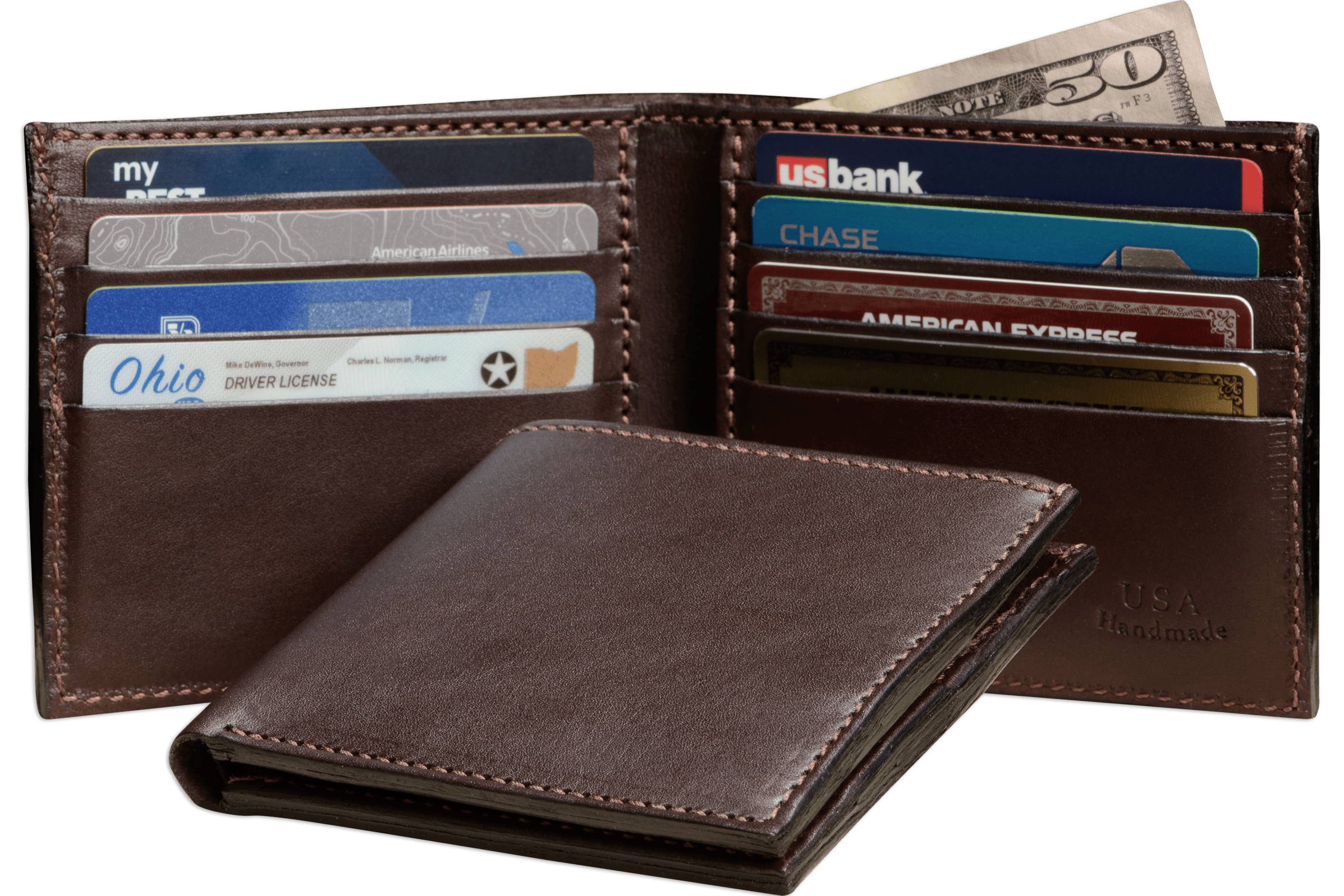 Brown Premium Leather Bifold Wallet With Card Slot