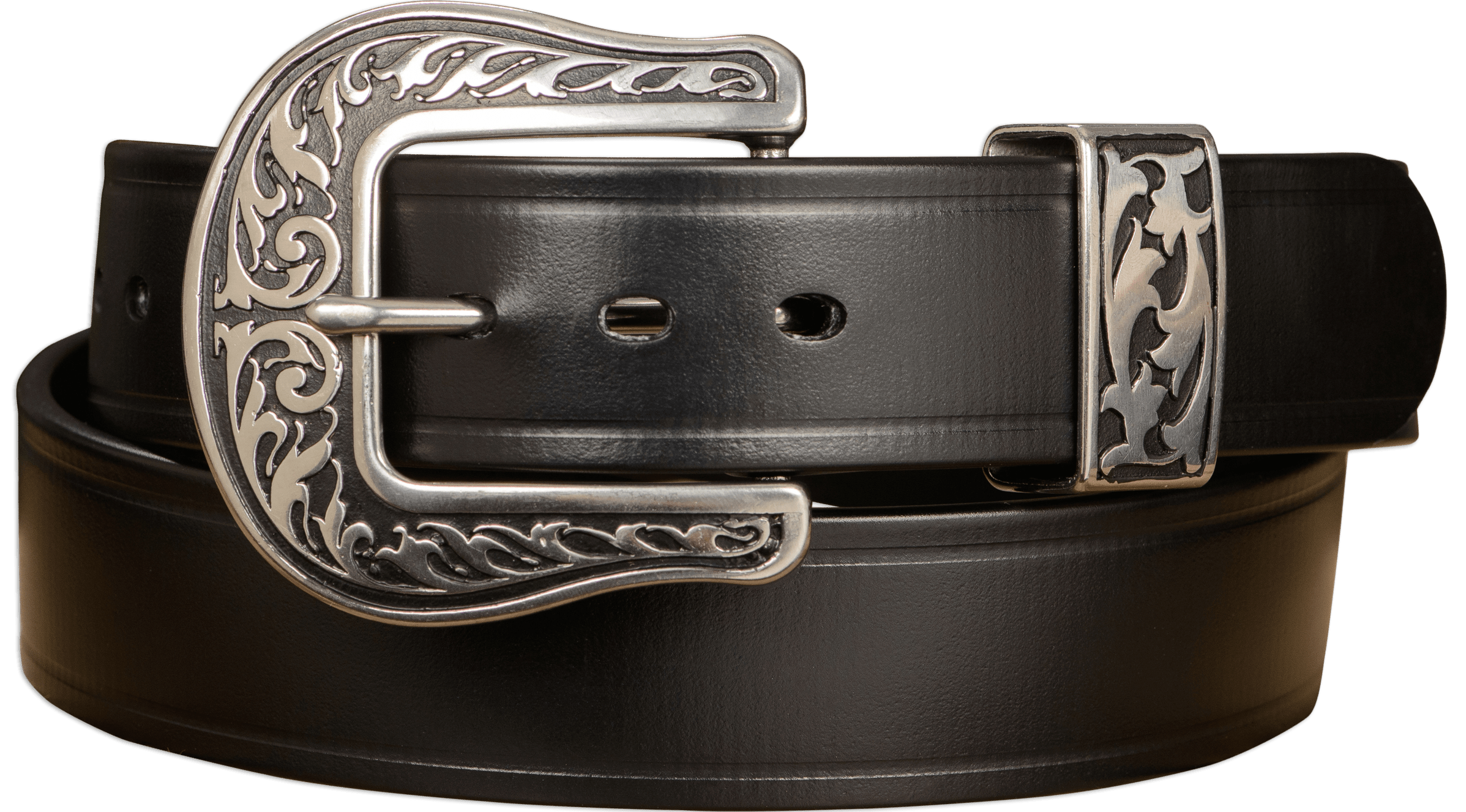 The Hercules Belt Black Max Thick with Western Buckle and Keeper 1.50 H570BK 36 AmishMadeBelts