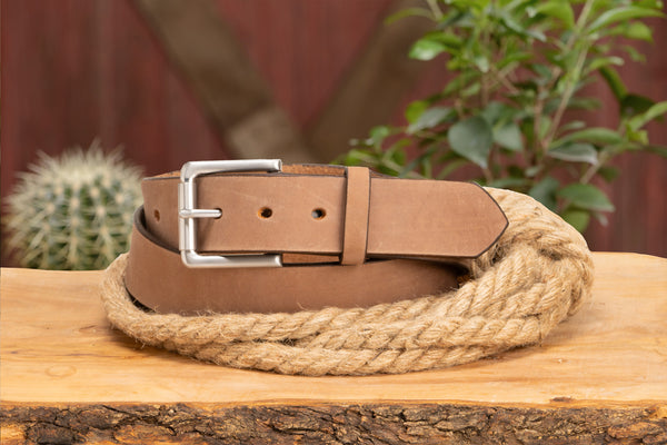 LIMITED EDITION - Butter Tan Cowhide NON Stitched Cowhide Leather Belt 1.50" (Very Flexible & Soft Leather)