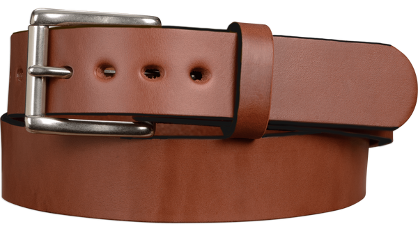 EARLY BLACK FRIDAY DEAL - The Eastwood: Medium Brown Non Stitched Max Thick Leather Belt 1.50"