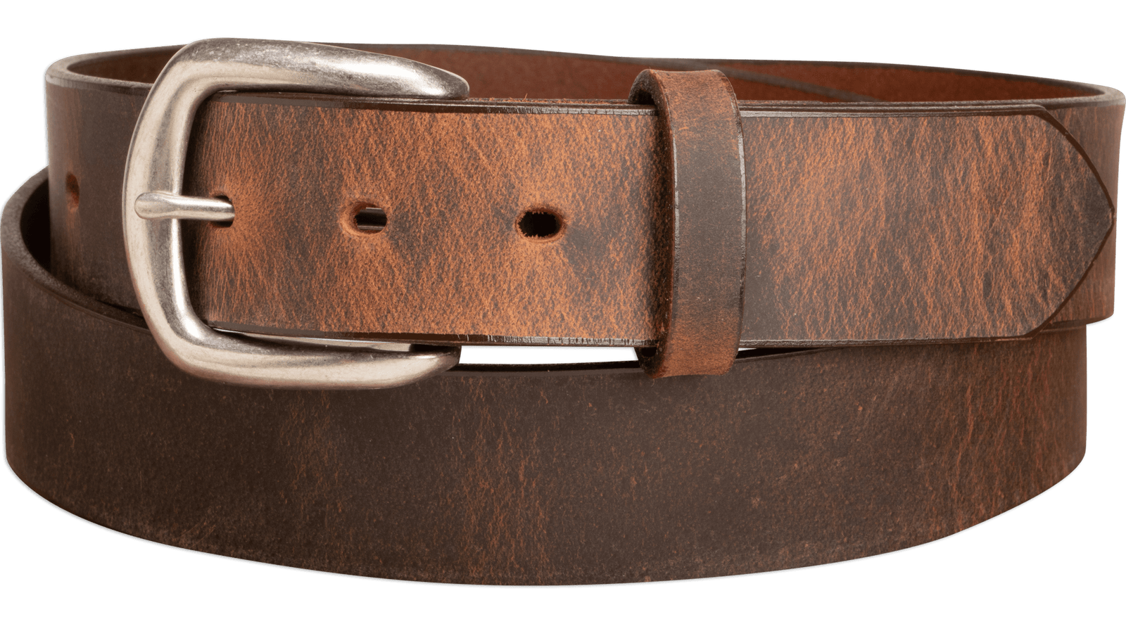 The Crazy Horse: Men's Oil Tanned Non Stitched Leather Belt 1.375