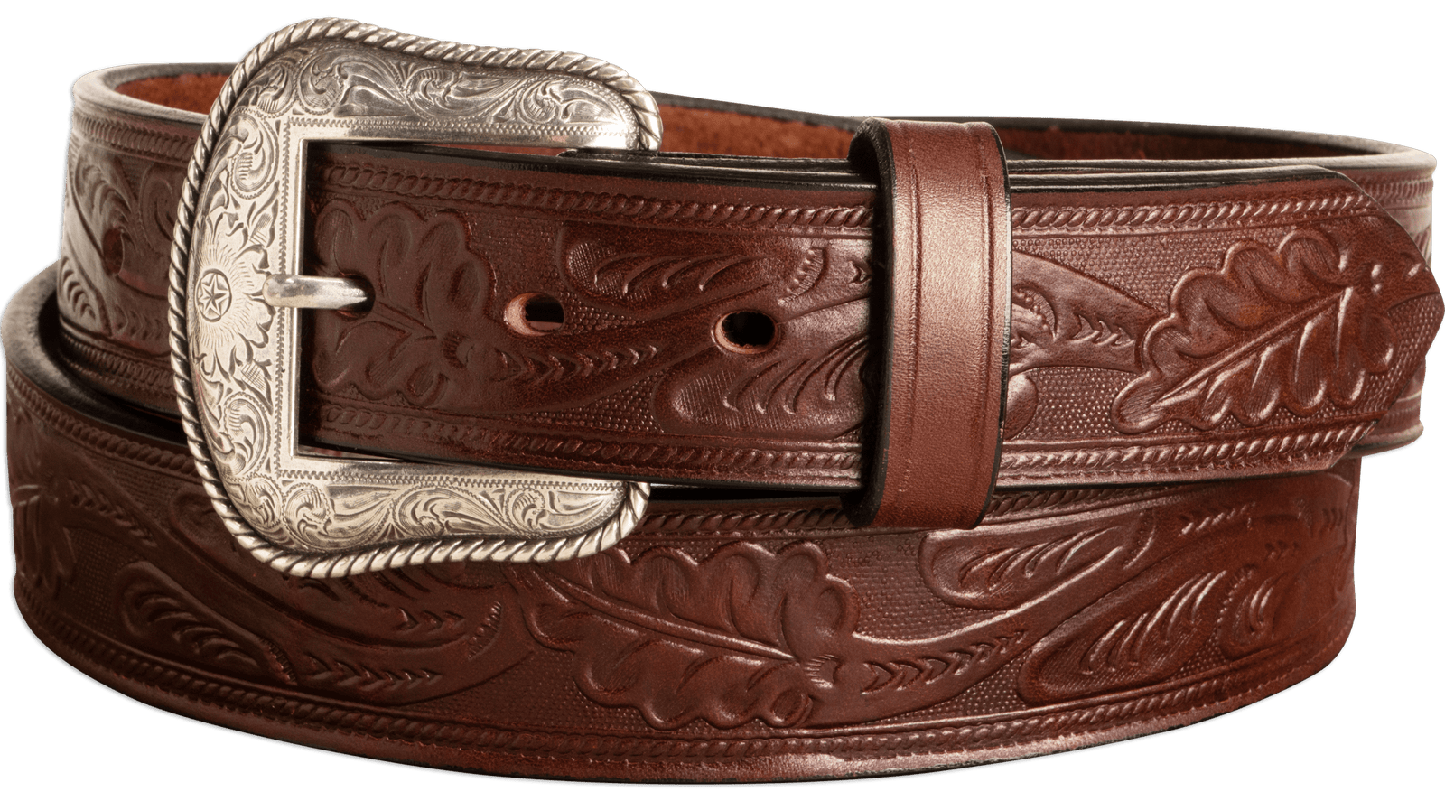 Embossed Leaf Leather Waist Belt - Brown Leaf Embossed Belt - Etsy main image 3