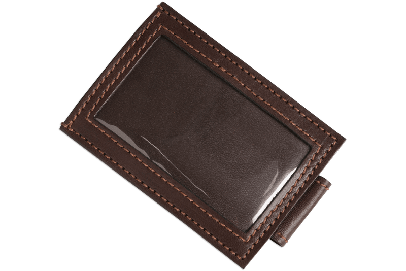 Rico Industries Slim Leather ID Wallet - Brown, 4.25" X 3.25" Sports Team Billfold