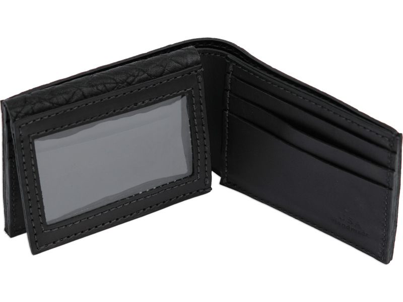 Black Elephant Luxury Designer Exotic Bifold Wallet With Flip Up ID Window - AmishMadeBelts.com