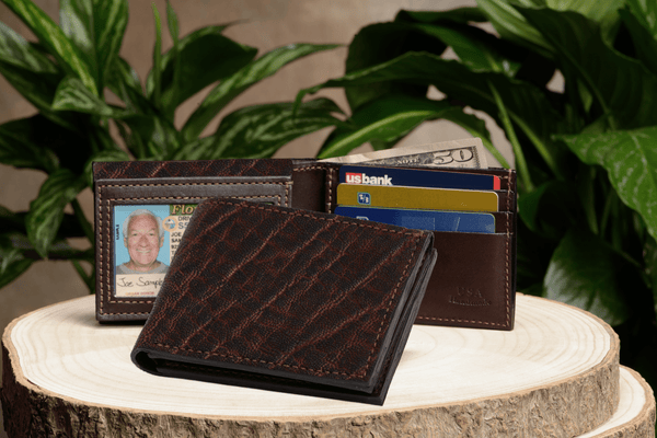 Dragon Fire Elephant Luxury Designer Exotic Bifold Wallet With Flip Up ID Window - AmishMadeBelts.com