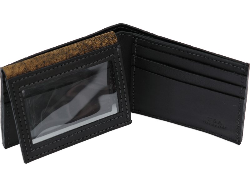 Tree Bark Elephant Luxury Designer Exotic Bifold Wallet With Flip Up ID Window - AmishMadeBelts.com