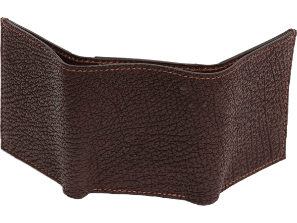 Brown Shark Luxury Designer Exotic Trifold Wallet With ID Window - AmishMadeBelts.com