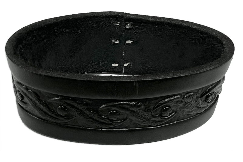 Extra Black Embossed 3.5" Santa Belt Keeper Loop Only - Amish Made Belts