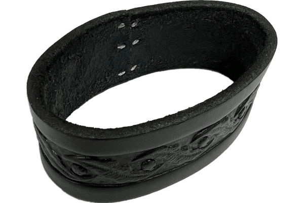 Extra Black Embossed 3.5" Santa Belt Keeper Loop Only - Amish Made Belts