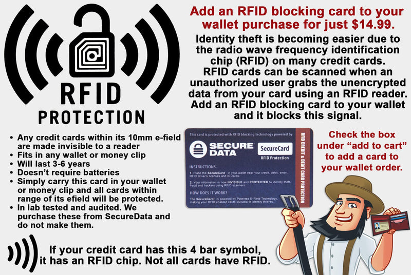 RFID Blocking Card - Amish Made Belts