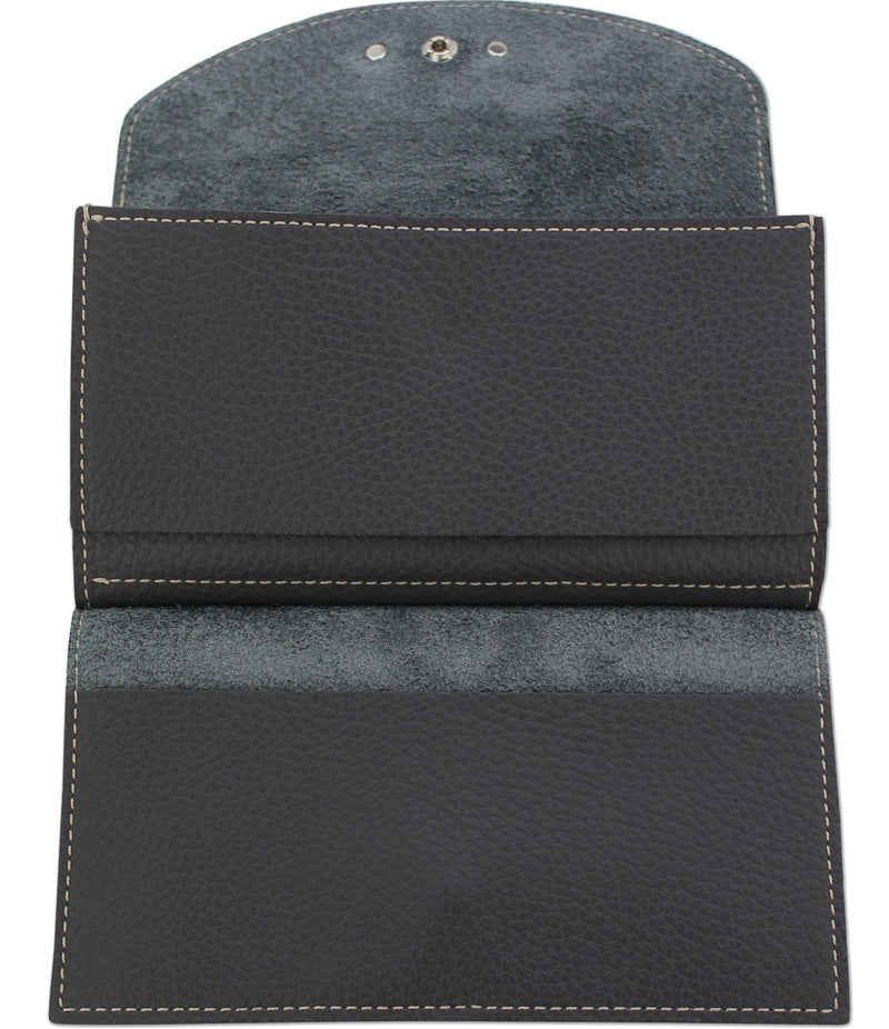 Navy Blue Soft Leather Deluxe Women's Wallet - Amish Made Belts