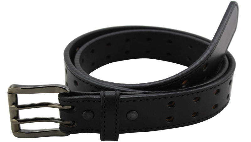 Gunmetal Double Prong Roller Buckle - Amish Made Belts