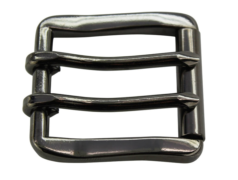 Gunmetal Double Prong Roller Buckle - Amish Made Belts