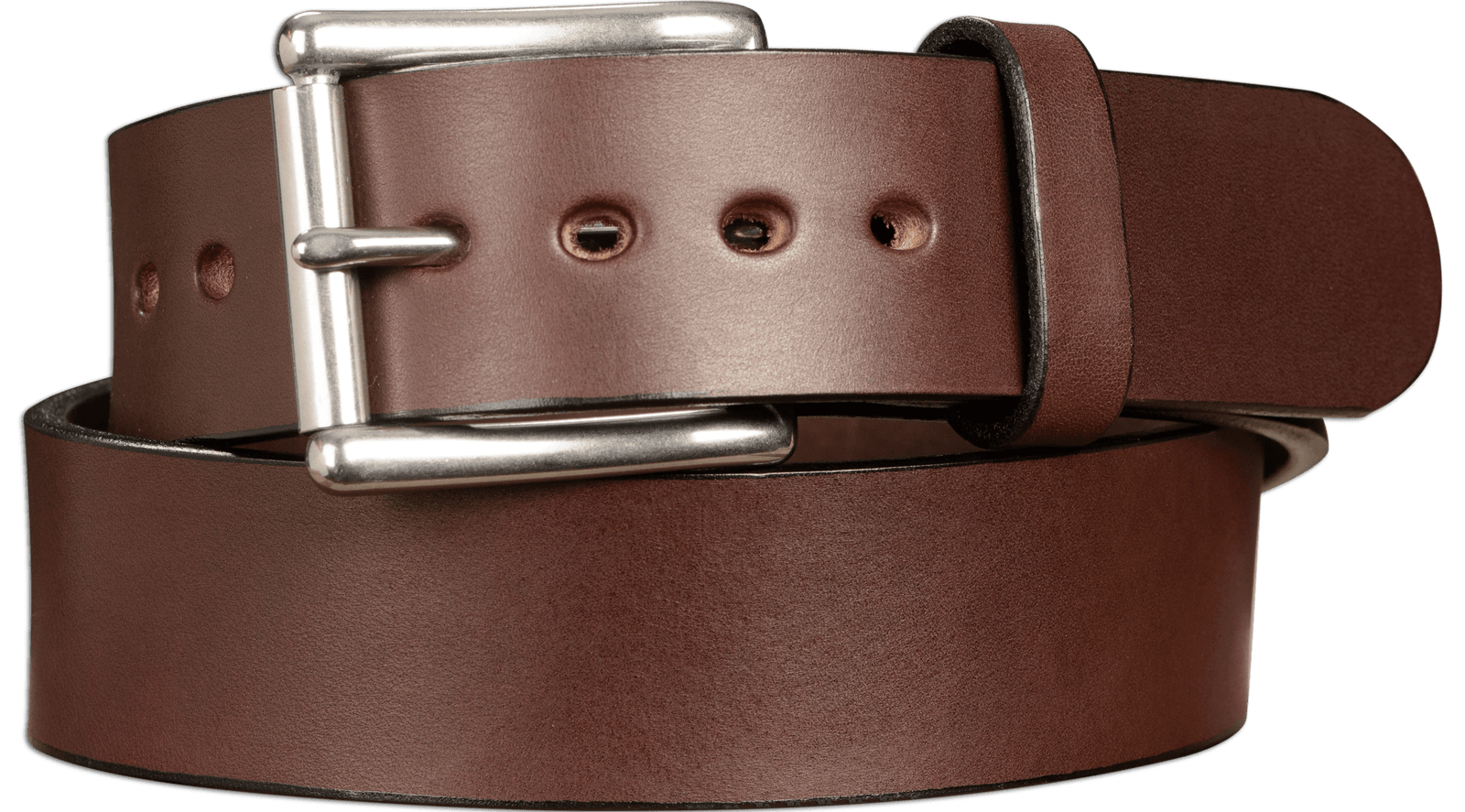 The Eastwood: Men's Brown Non Stitched Leather Belt Max Thick 1.75