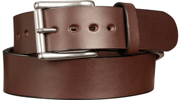 The Eastwood: Men's Brown Non Stitched Leather Belt Max Thick 1.75" Extra Wide - Amish Made Belts