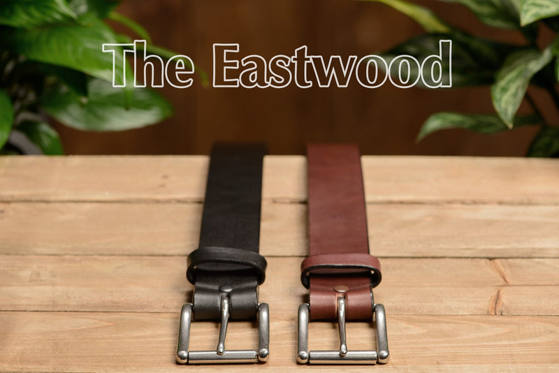 The Eastwood: Men's Black Non Stitched Leather Belt Max Thick 1.75" Extra Wide - Amish Made Belts