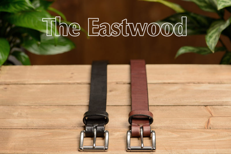 The Eastwood: Men's Black Non Stitched Leather Belt Max Thick 1.25" - Amish Made Belts