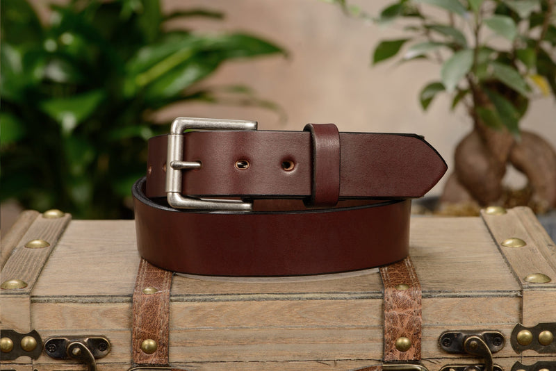 SPECIAL OFFER The Maverick: Brown Non Stitched 1.50" - Amish Made Belts