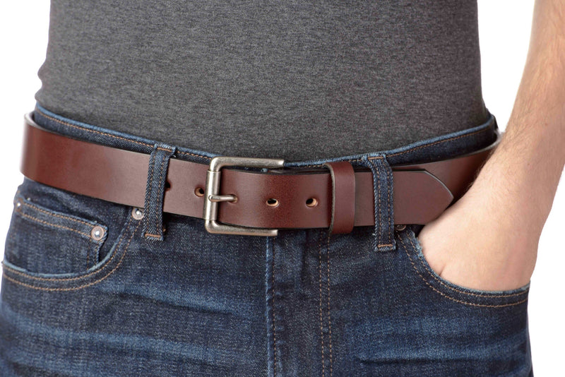 SPECIAL OFFER The Maverick: Brown Non Stitched 1.50" - Amish Made Belts