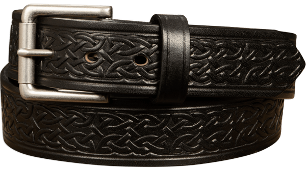 The Maverick: Black Celtic 1.50" - Amish Made Belts