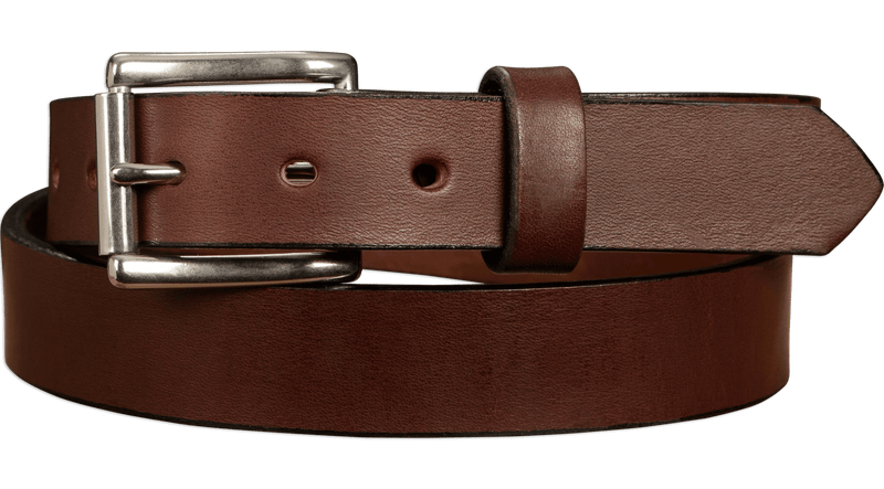 The Commander Men s Brown Non Stitched Leather Belt 1.25