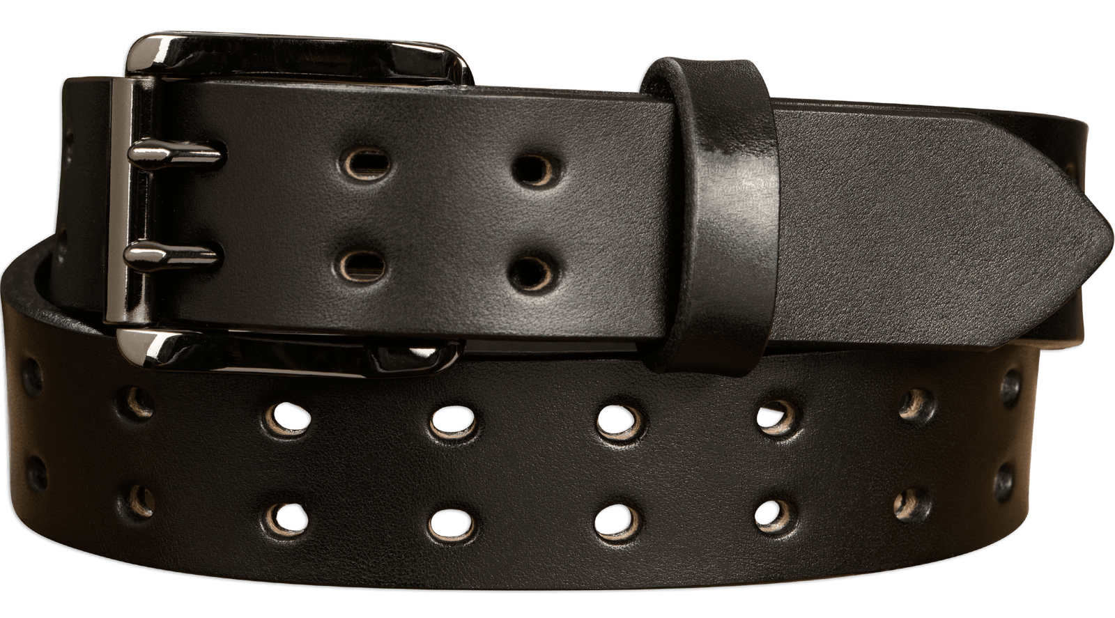 【売り切り御免！】 Black Leather Non-Stitched | Roller Gunmetal With Belt 小物