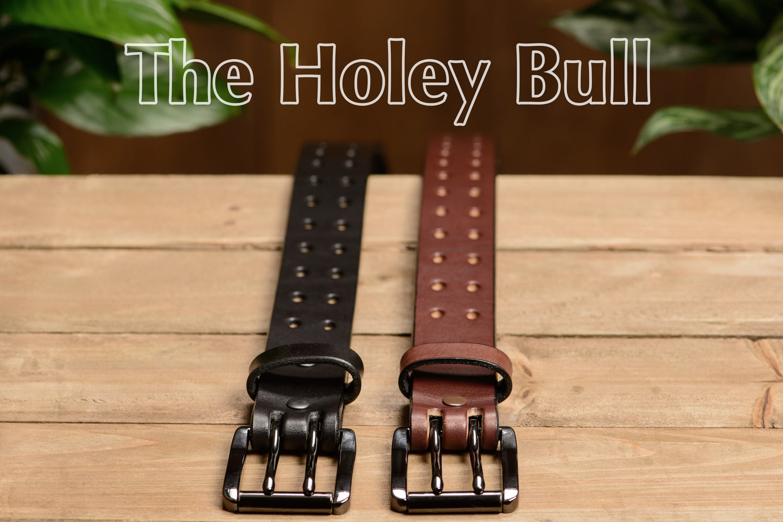Black Leather Belt With Gunmetal Roller | Non-Stitched