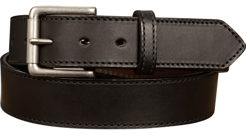 The Rockefeller: Black Stitched Oil Tanned 1.50" - Amish Made Belts