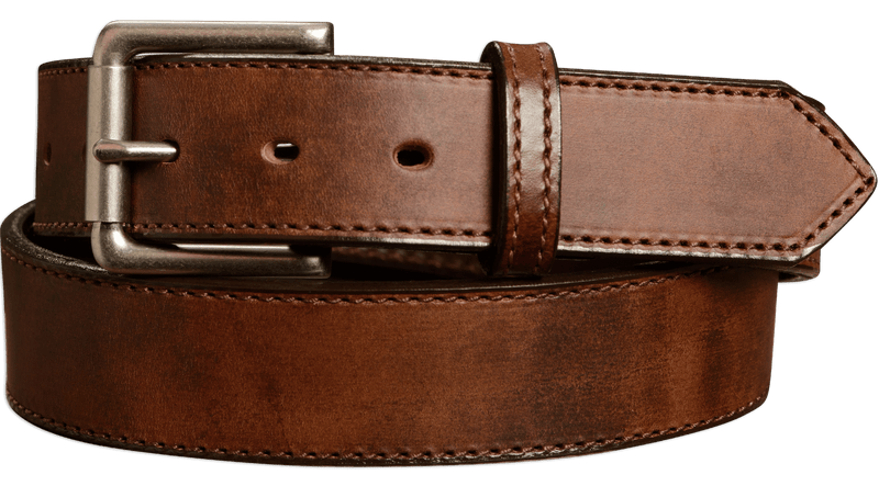 The Rockefeller: Brown Stitched Oil Tanned 1.50" - Amish Made Belts
