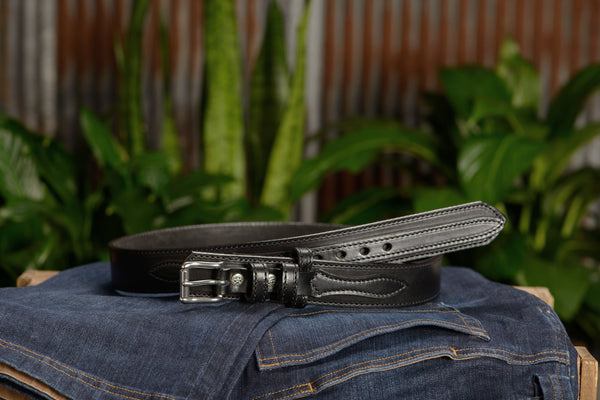 The Winchester: Black Stitched Ranger 1.50" - Amish Made Belts
