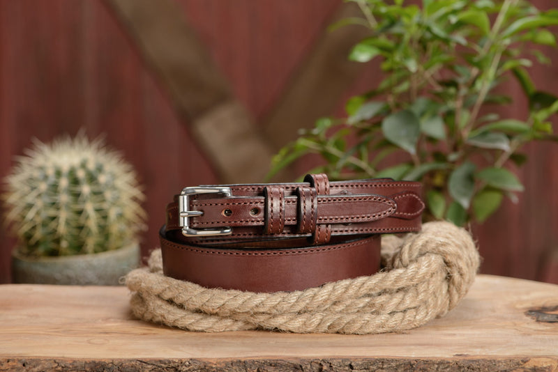 The Winchester: Brown Stitched Ranger 1.50" - Amish Made Belts