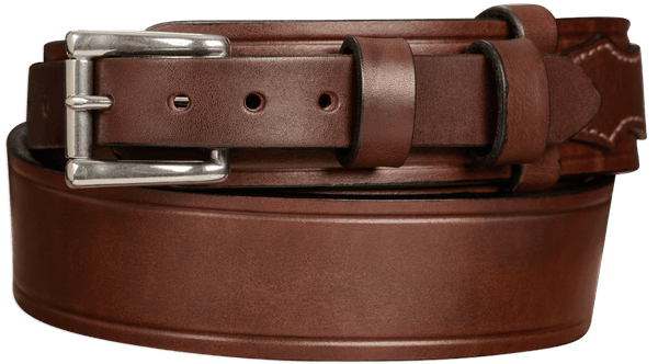 The Winchester: Brown Creased Accent Ranger 1.75" Extra Wide - Amish Made Belts