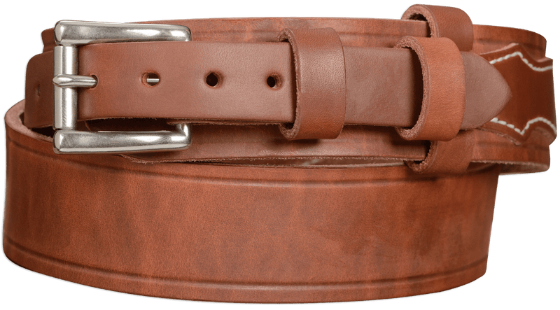 Men's Hot Dipped Tan Creased Accent Ranger Belt 1.75 Men's Hot Dipped Tan Creased Accent Ranger Belt 1.75