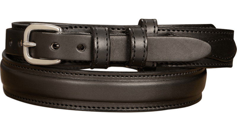 The Walker: Black Stitched Ranger 1.25" - Amish Made Belts