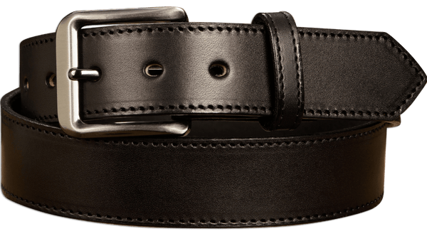SPECIAL OFFER The Admiral: Black Stitched 1.50" - Amish Made Belts