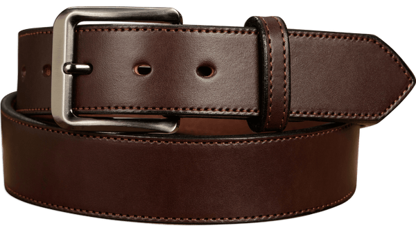 SPECIAL OFFER The Admiral: Brown Stitched 1.50" - Amish Made Belts