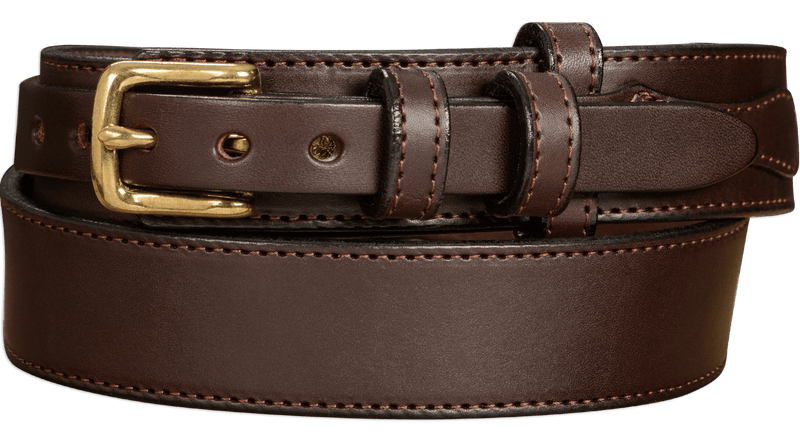 Men's Brown Stiched Ranger Leather Belt - The Walker 1.50 Men's Brown Stiched Ranger Leather Belt - The Walker 1.50
