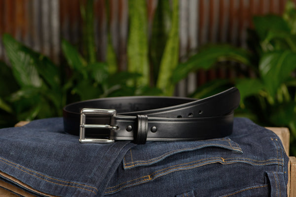 The Hercules Belt™ -  Black Max Thick With Stainless Buckle 1.50" (H500BK) - Amish Made Belts