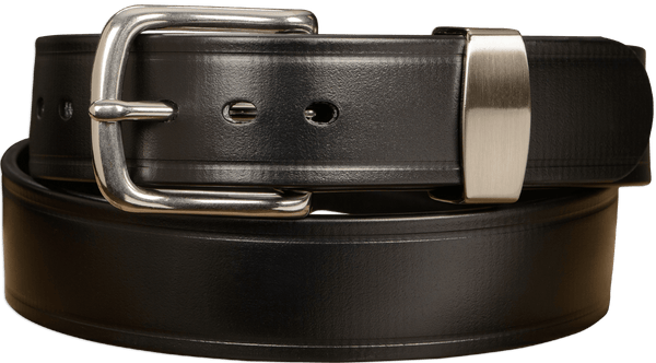 The Hercules Belt™ -  Black Max Thick With Stainless Buckle And Keeper 1.50" (H530BK) - Amish Made Belts