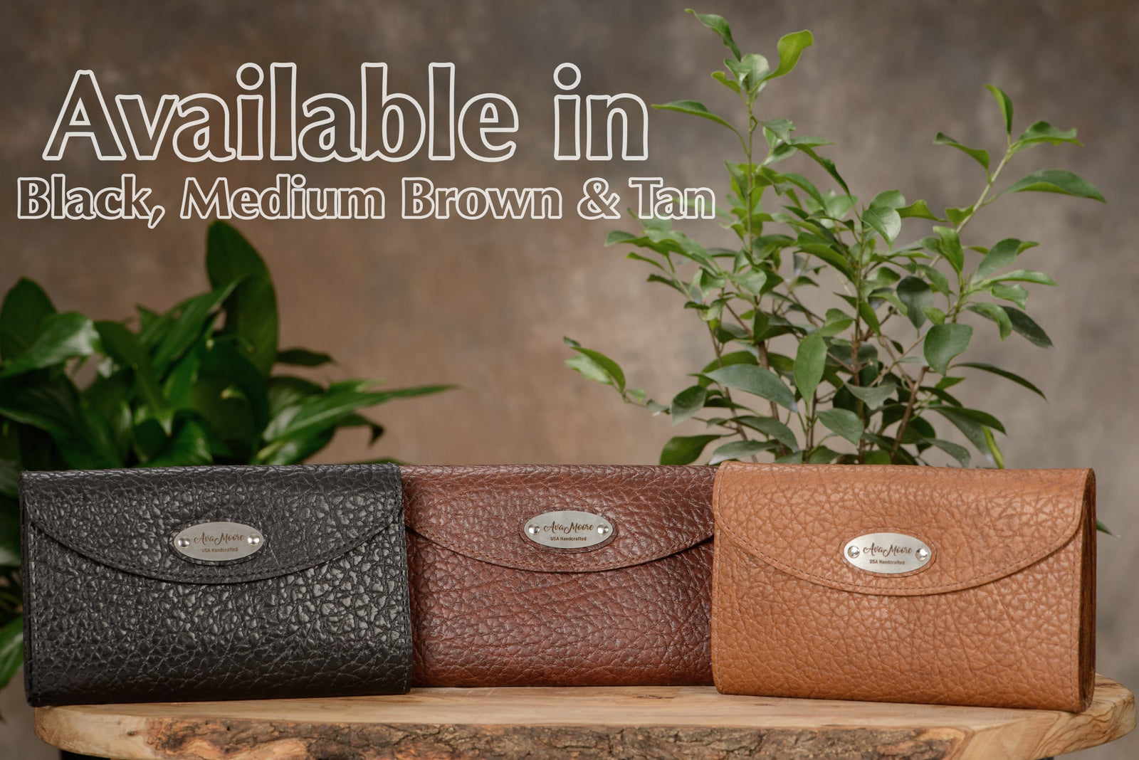 Medium Brown Bison Leather Deluxe Women s Wallet AmishMadeBelts